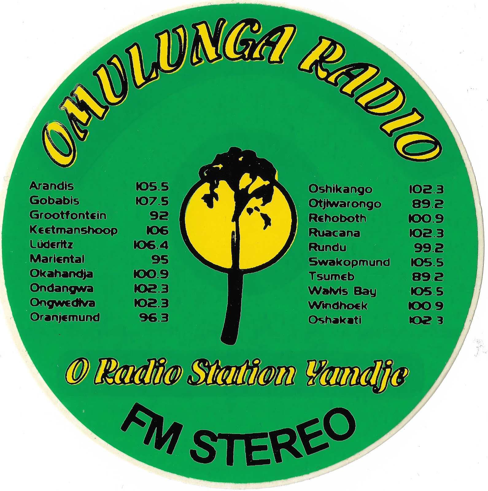 Radio Sticker of the Day Omulunga Radio / KUDU FM