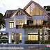 European style sloping roof 4 bhk house