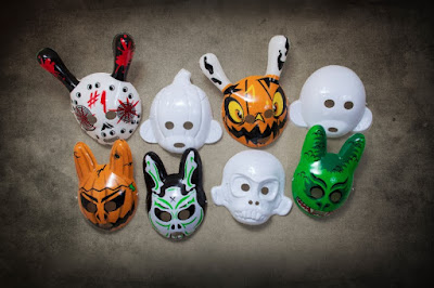Kidrobot’s Do It Yourself Munny Halloween Masks, Labbit Halloween Masks or “The 13” Dunny Series Masks by Brandt Peters