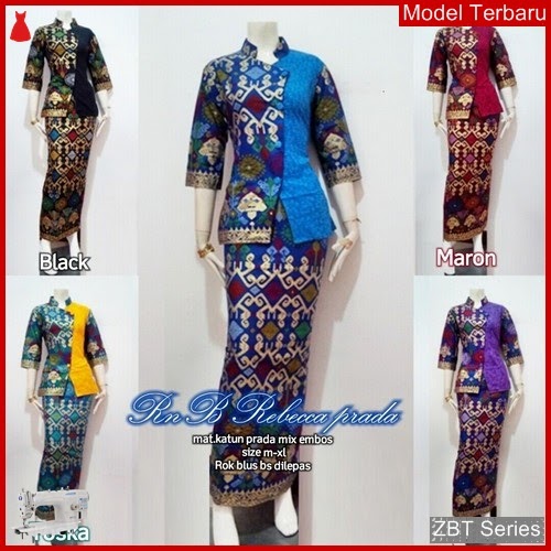 ZBT07509 Kebaya Dress Batik Wanita Setelan Prada BMGShop