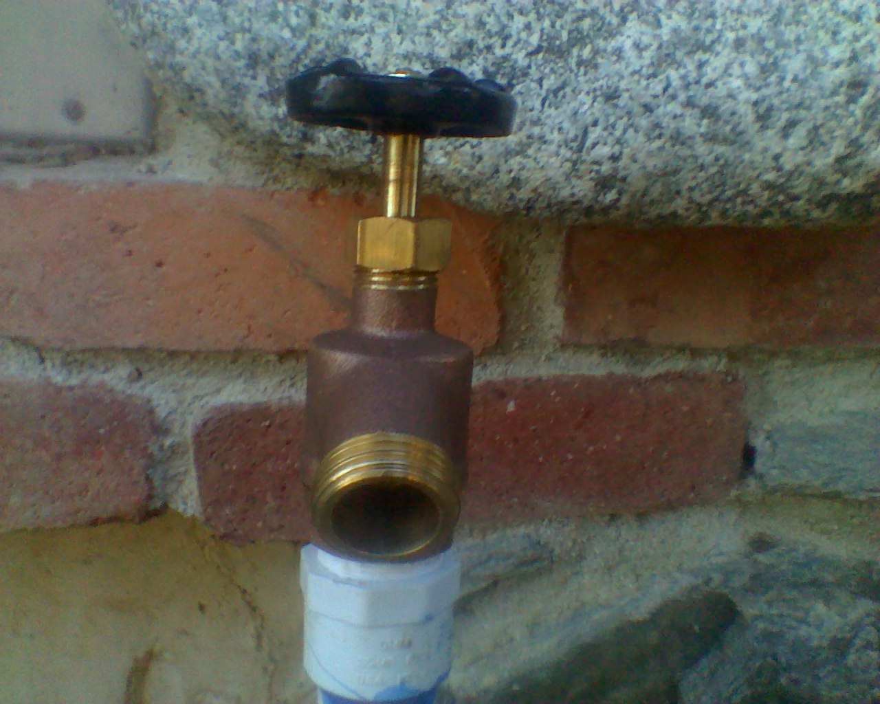 101Sprinklers Repair and install brass hose spigot onto pvc water supply pipeBell Canyon,Ca.
