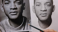 hollywood actor, will smith, drawing making tutorial near to finishing