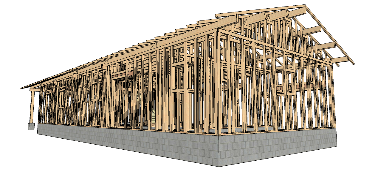 Plan charpente sketchup