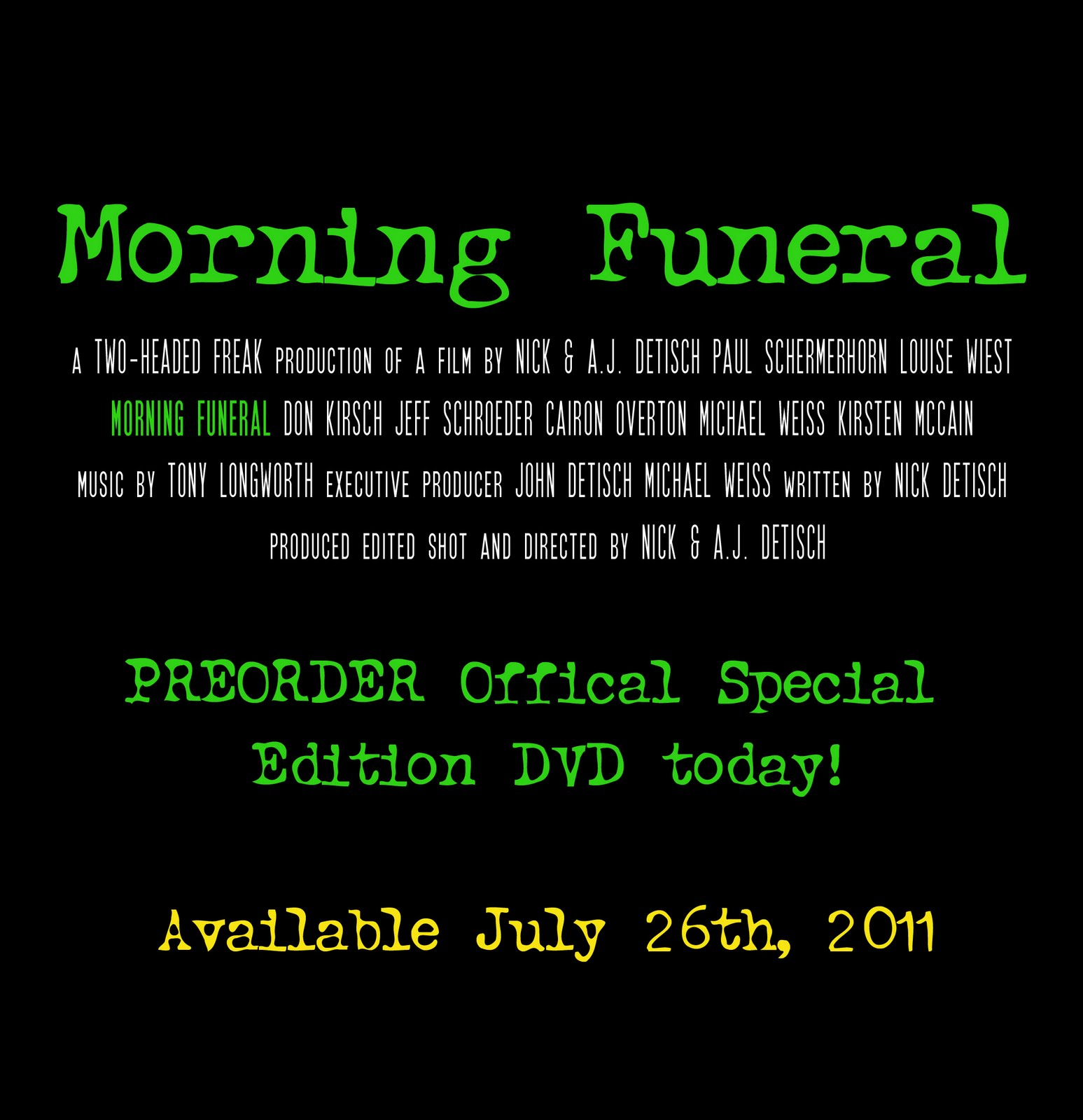 Morning Funeral Movie Blog