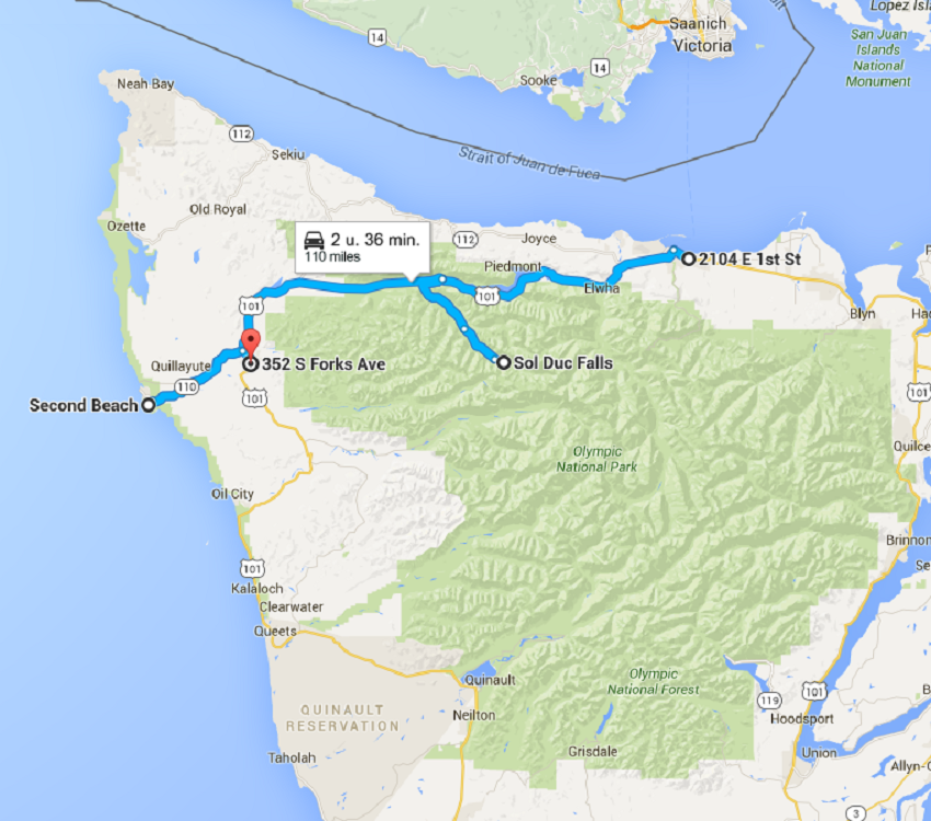 Seattle San Francisco 07.2016 reisverslag Dag 6 Port Angeles Forks