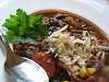 Vegetarian Chili with Kidney Beans, Black Beans and Rye Berries