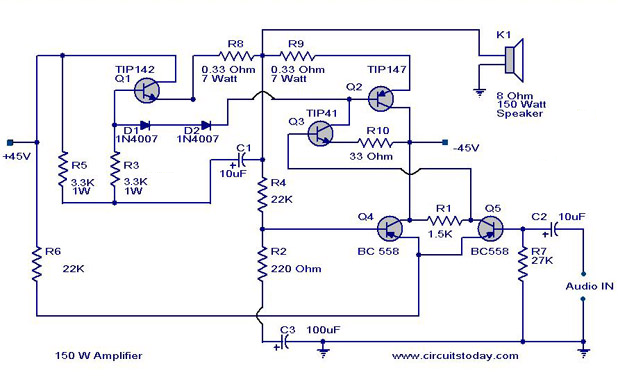 Diy Amplifier Sederhana Menggunakan Transistor Tip41c Tip42c Mudah Images
