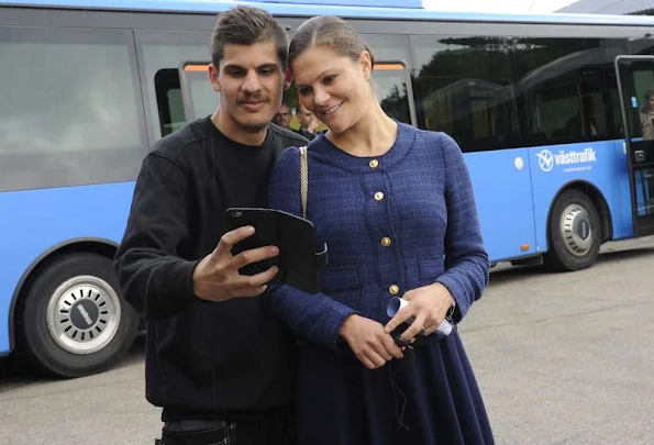 King Carl Gustav of Sweden and Crown Princess Victoria of Sweden visited Swedish Migration Board in Restad farm in Vanersborg Uddevalla