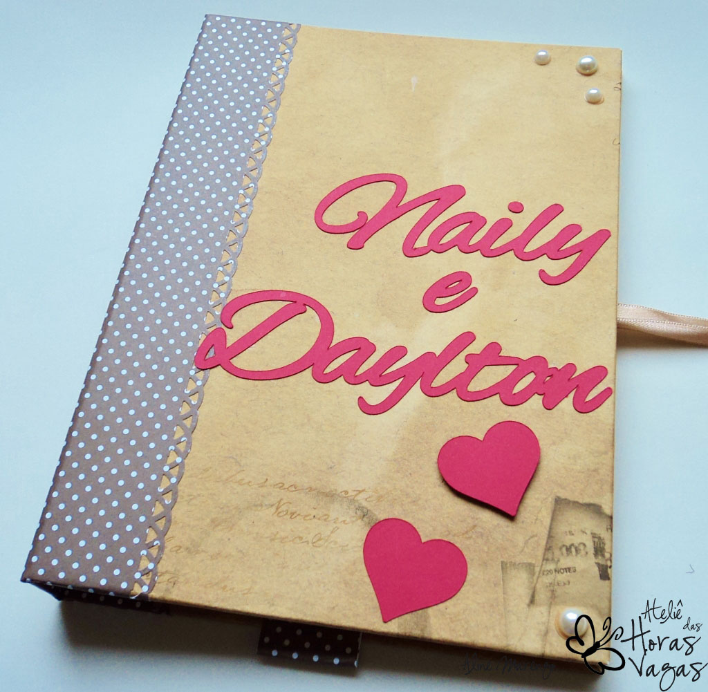 Ateliê das Horas Vagas Aline Barbosa Mini álbum Cascata Namorados