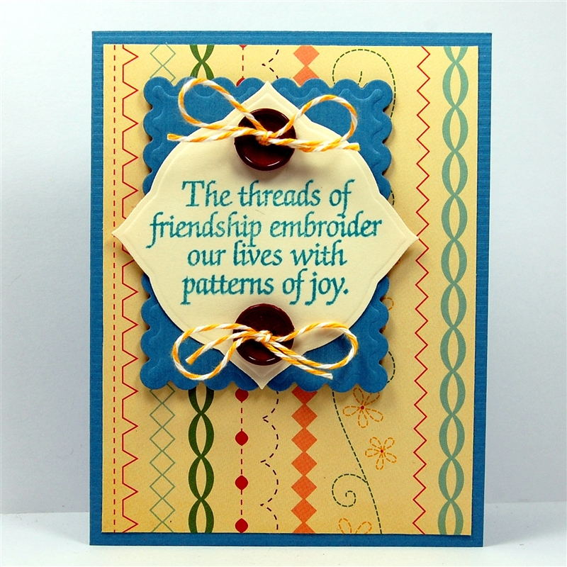 Capadia Designs Friendship Card (for sewing friends)