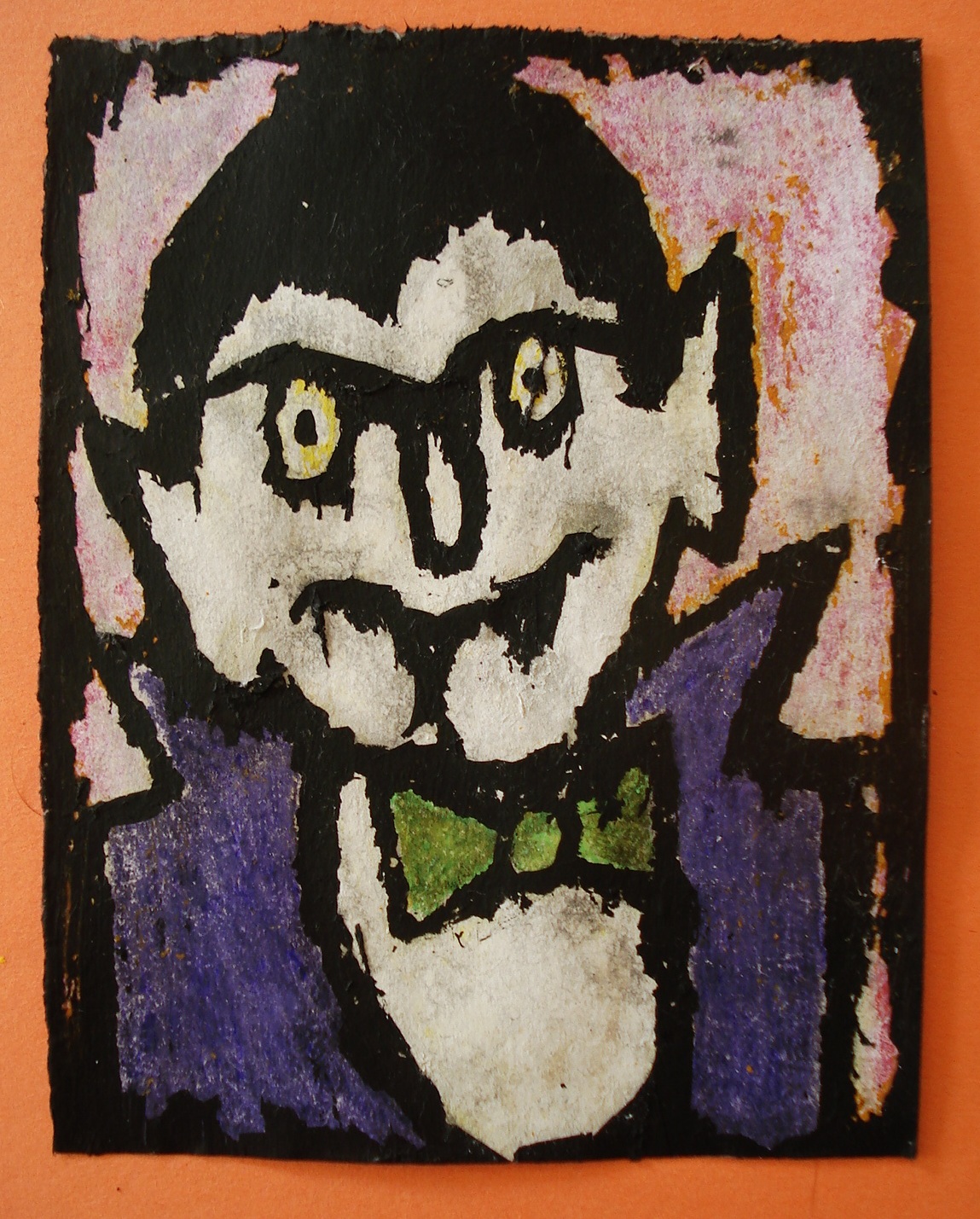 a faithful attempt Oil Pastel Resist Halloween Art