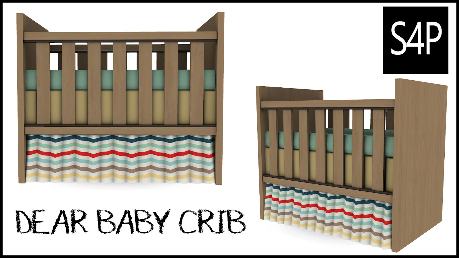 Download Sims 4 Pose Dear Baby Nursery Crib Mesh Deco Crib