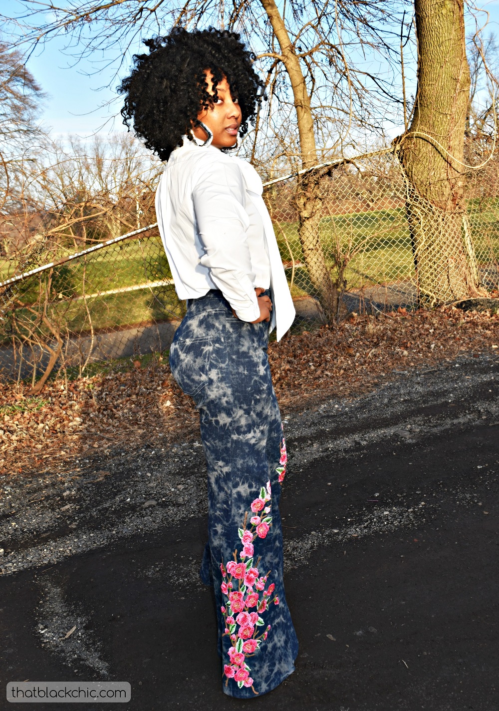 Big Bows & Bell Bottoms [DIY Birkin Denim Jeans & Burda Denim Maxi Coat