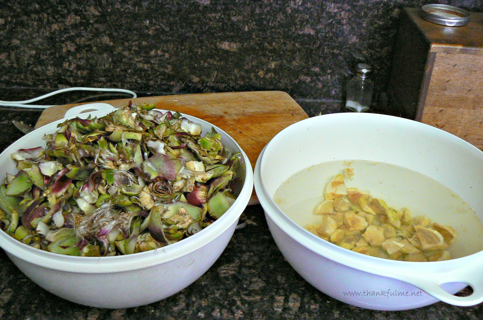 Monday Morning in the Kitchen Freezing Artichoke Hearts