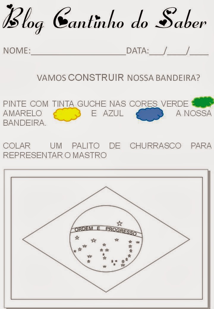 Resultado de imagem para Desenhando a bandeira no ensino infantil