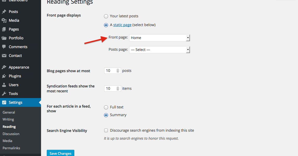 How to Define a Static Home Page in WordPress