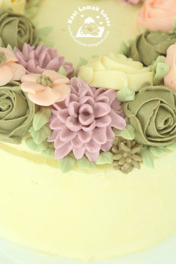 Nasi Lemak Lover Korean Buttercream Flowers Cake 韩式奶油裱花蛋糕
