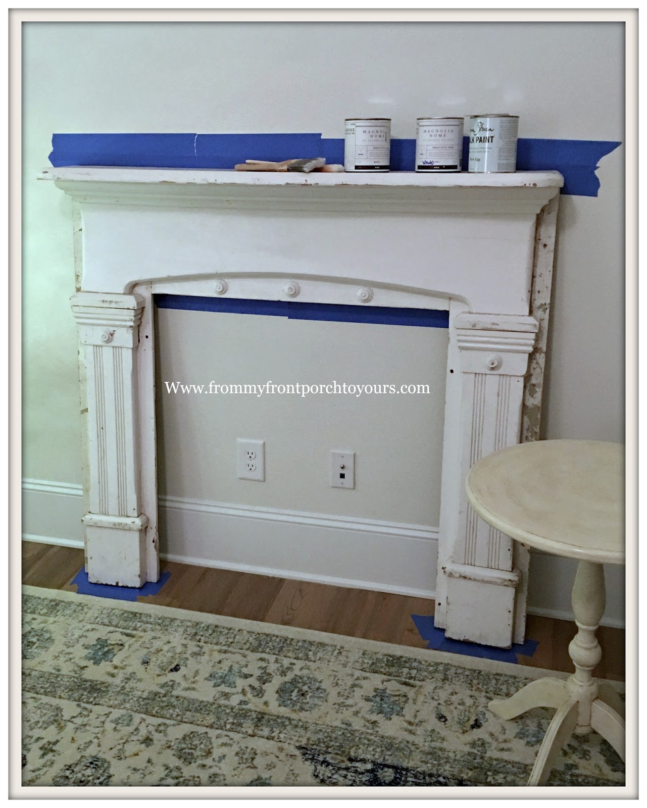 From My Front Porch To Yours Vintage Fireplace Mantel Makeover with