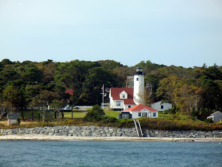 View of West Chop lighthouse off of the Martha's Vineyard ferry