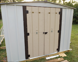 chicken coop hoop door flap lock hardware everything added