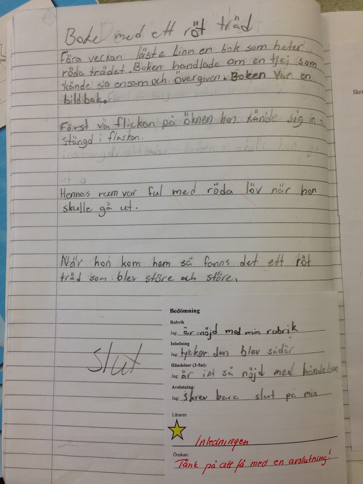 Lärarblogg åk 4-6: Skrivuppgift
