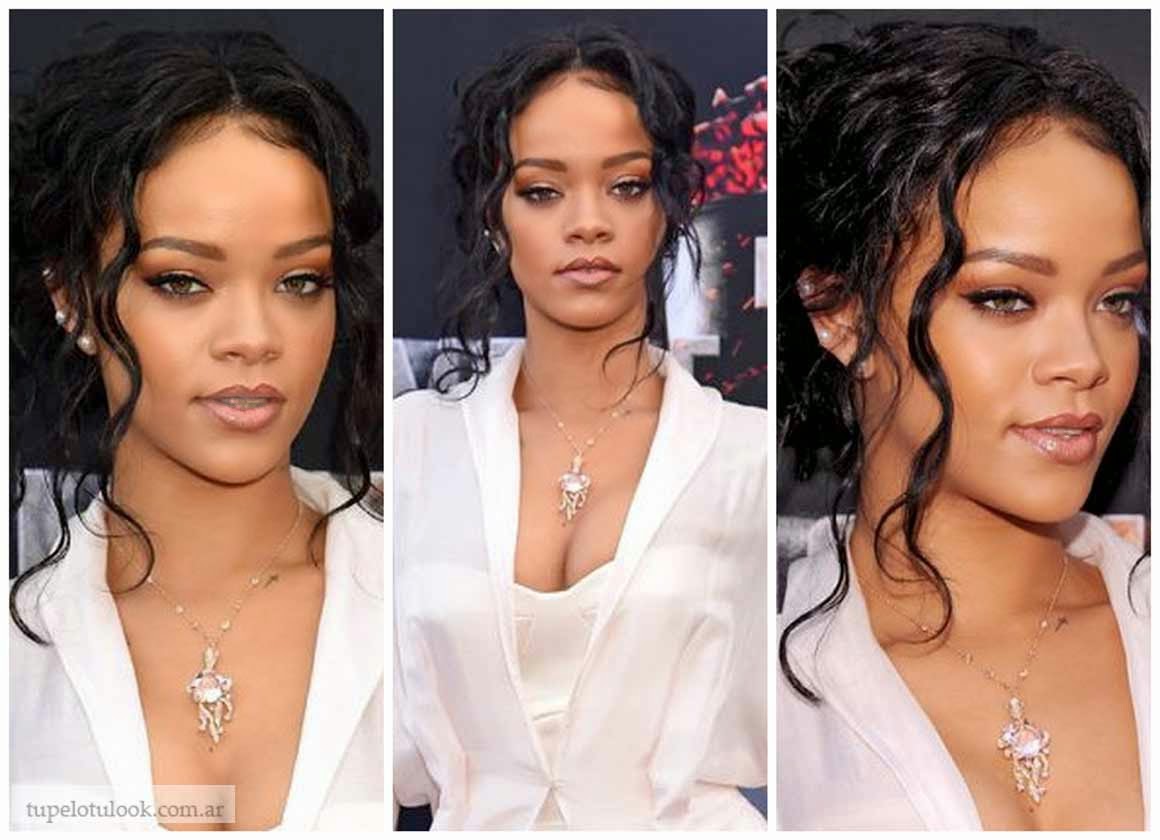 peinados 2014 cabello rizado Rihanna