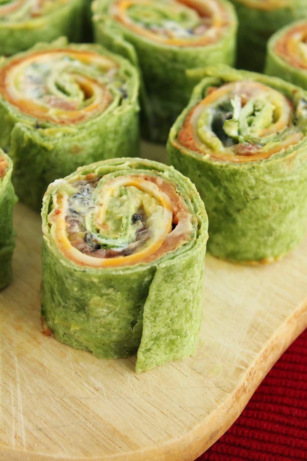 7Layer Dip Tortilla Pinwheels