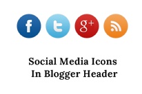 Social Media Icons In Blogger Header