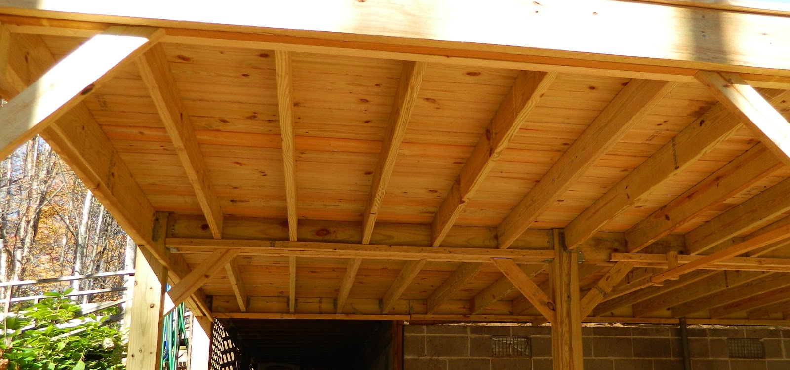 Lise's Log Cabin Life: Building a "Rain Shield" Under the Deck