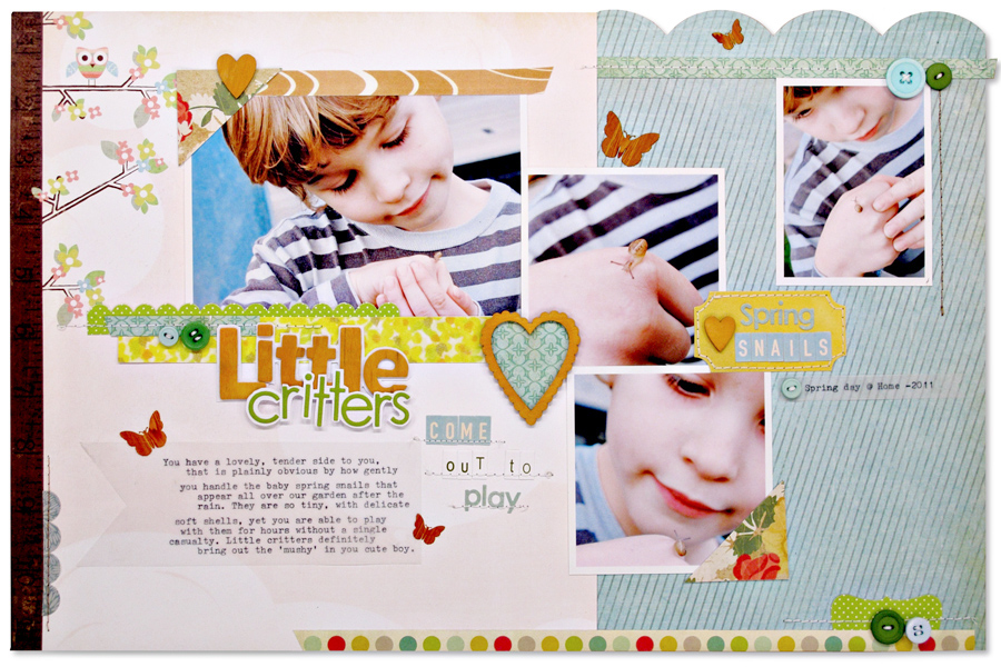 kim watson ★ design ★ papercraft: There's a spring in my step+ layouts