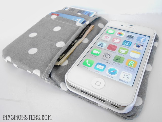 My 3 Monsters: DIY Ruffled iPhone Wallet