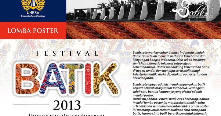 Lomba Poster Festival Batik 2013 Unesa 