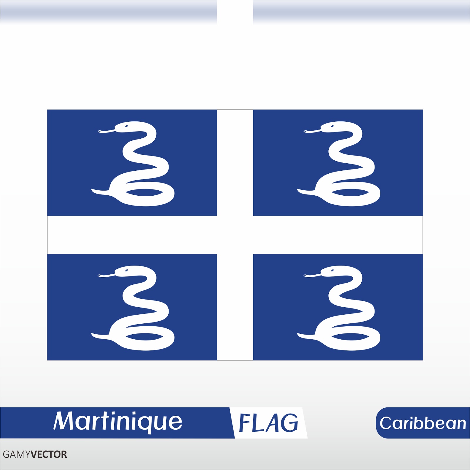 Martinique (French) Flag Vector GamyVector