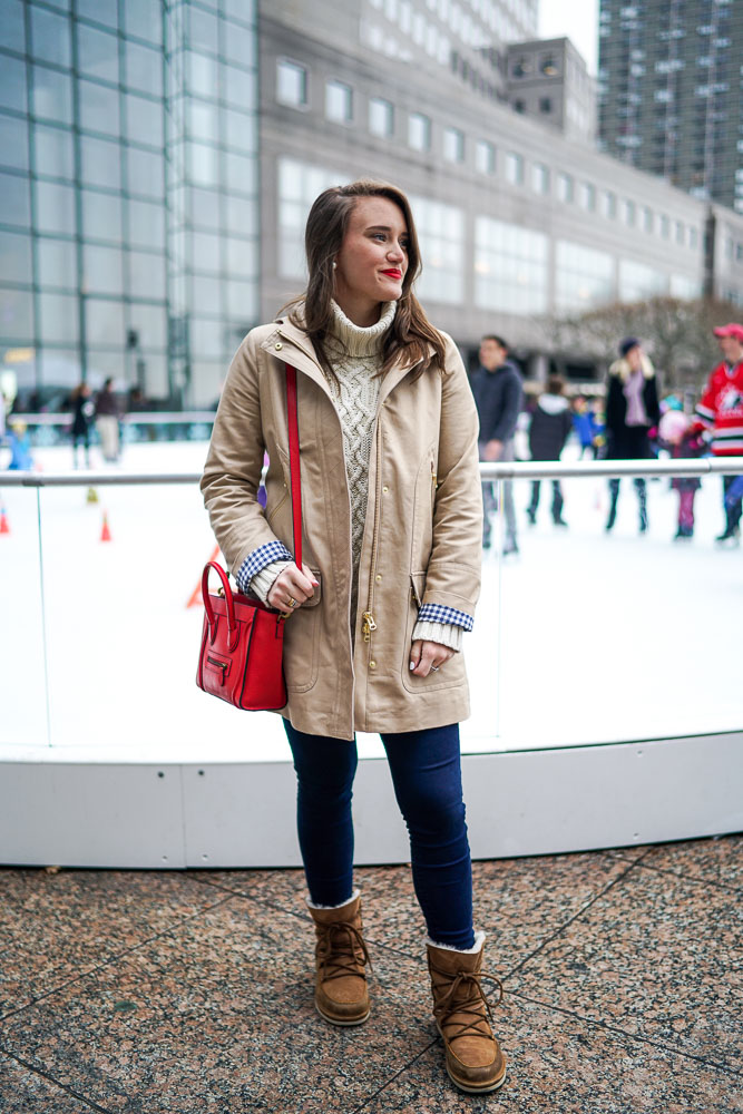Krista Robertson, Covering the Bases,Travel Blog, NYC Blog, Preppy Blog, Style, Fashion, Fashion Blog, Travel, Must Have Designer Items, Gingham Coat, J.Crew, Preppy Looks, NYC Winter Fashion, Brookfield Place NYC, Winter Style, Oversized Sweaters