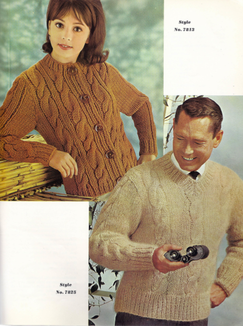 The Vintage Pattern Files: 1970s Knitting - Cable Jumpers and Cardigans