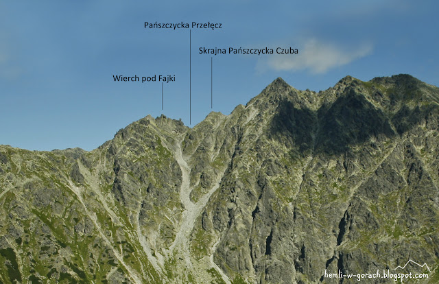 Widok na Pańszczycką Przełęcz z Małego Kościelca