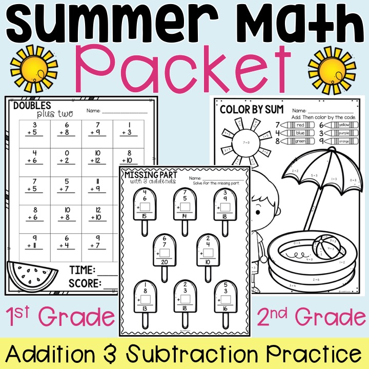 Summer Math Packet TheHappyTeacher Summer Math Packet TheHappyTeacher