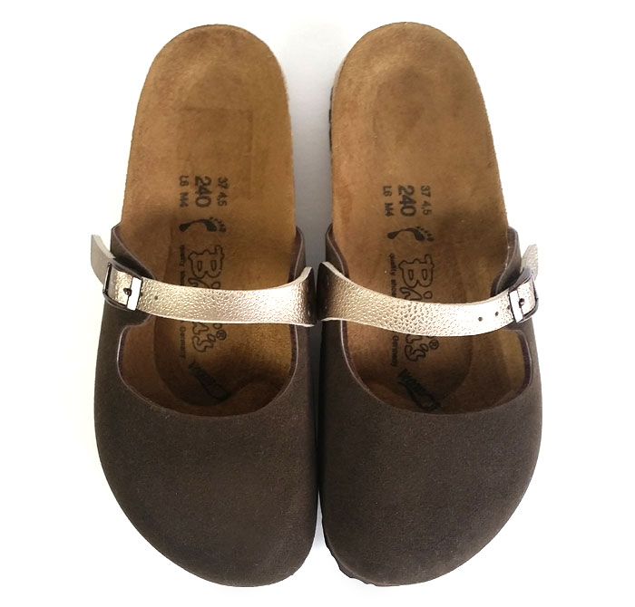 BIRKENSTOCK 37 BIRKIS MADE IN GERMANY VEGAN SHOES BROWN BIRKIS *EXCELLENT* | eBay