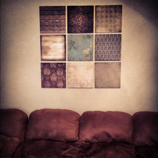 DO IT YOURSELF PROJECTS DIY Wall Decor Scrapbook Paper & Canvas