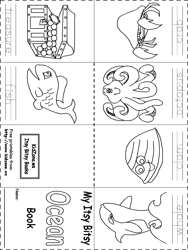 ocean life coloring pages preschool alphabet - photo #49