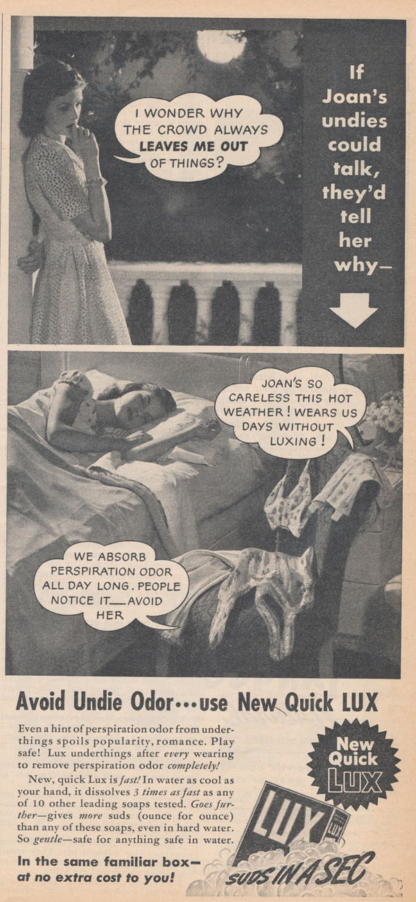 Your Odor Please Her underwear complain about being smelly.