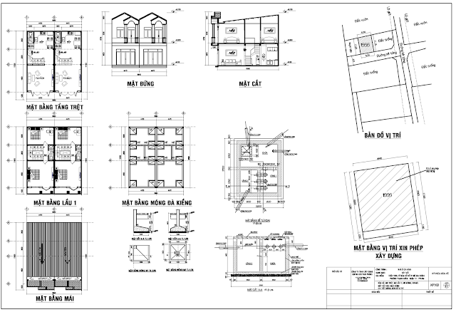 Mẫu bản vẽ Xin phép phường Thạnh Xuân Quận 12