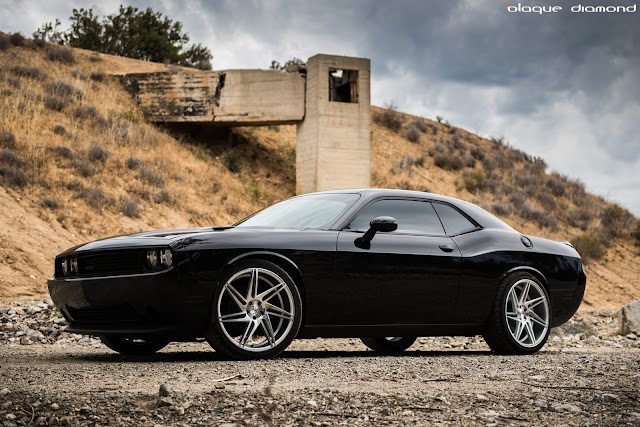 2014 Dodge Challenger with 22 Inch BD-1’s in Silver Polished - Blaque Diamond Wheels