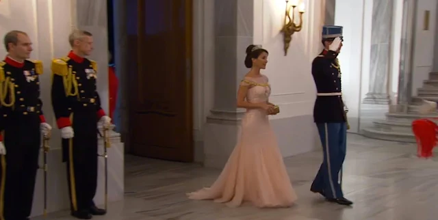 Danish Royal arrive for the annual New Years Day gala held at Amalienborg Palace