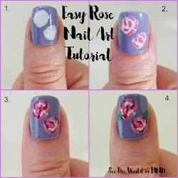 nail rose tutorial manicure easy roses monday last followed demonstrate steps help