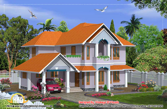 Beautiful Kerala home design - 2380 Sq. Ft. - April 2012