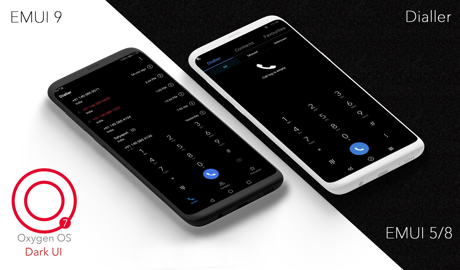 OnePlus 7 Oxygen OS Dark UI Theme For EMUI 5/8/9