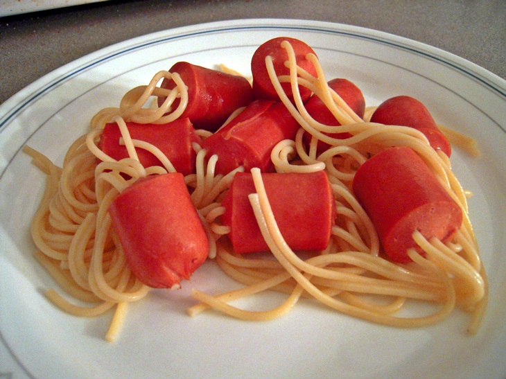 The Podanys to our world Spaghetti Hot Dogs