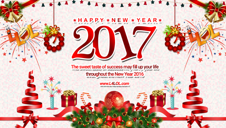 Happy New Year 2017 Greetings Card