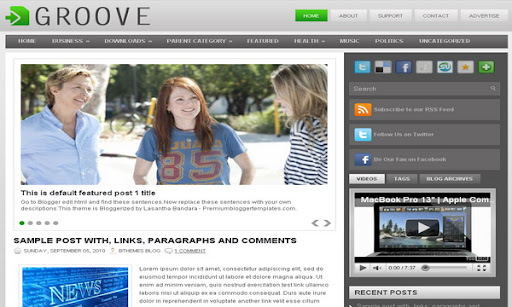 Groove Blogger Template